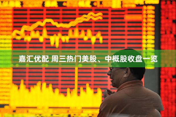 嘉汇优配 周三热门美股、中概股收盘一览